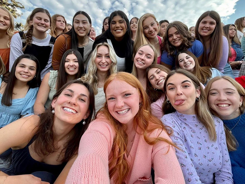 group of college girls