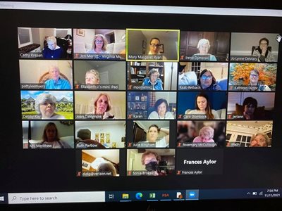 Sisters on a Zoom call